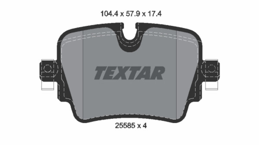 Set placute frana,frana disc puntea spate (2558501 TEXTAR) JAGUAR