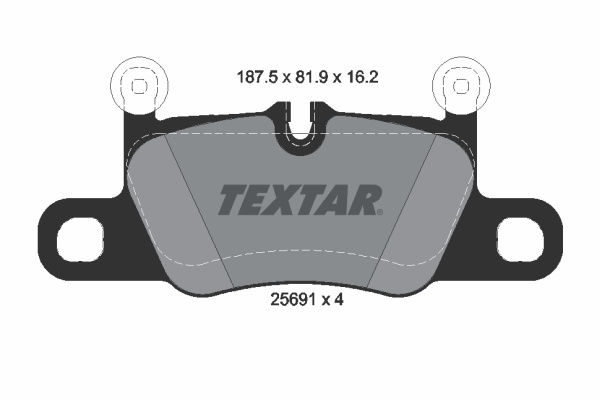 Set placute frana,frana disc puntea spate (2569101 TEXTAR) PORSCHE