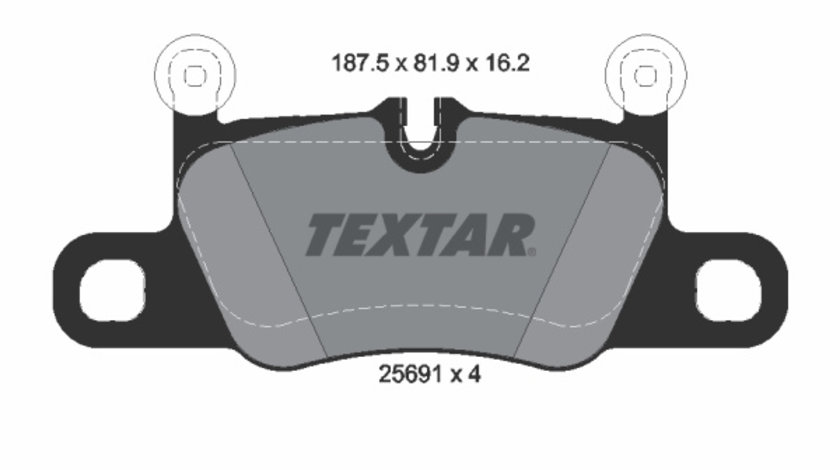 Set placute frana,frana disc puntea spate (2569101 TEXTAR) PORSCHE