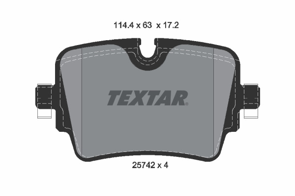 Set placute frana,frana disc puntea spate (2574201 TEXTAR) JAGUAR