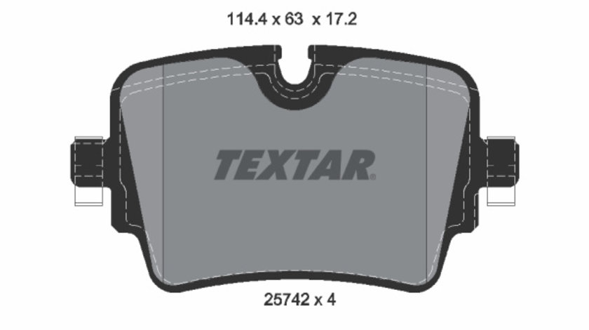 Set placute frana,frana disc puntea spate (2574201 TEXTAR) JAGUAR