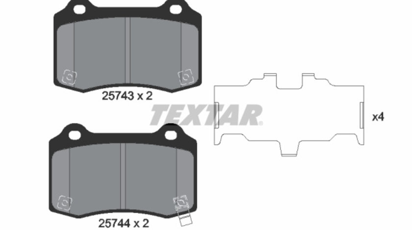 Set placute frana,frana disc puntea spate (2574301 TEXTAR) HYUNDAI,JEEP,TESLA