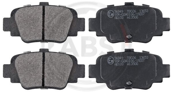 Set placute frana,frana disc puntea spate (36849 ABS) NISSAN