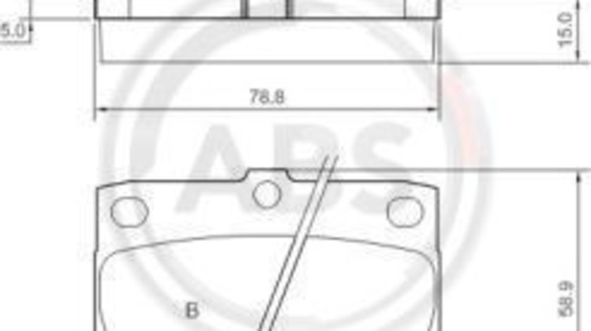 Set placute frana,frana disc puntea spate (37284 ABS) MITSUBISHI,MITSUBISHI (BJC)