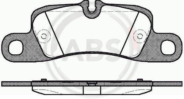 Set placute frana,frana disc puntea spate (37725 ABS) PORSCHE