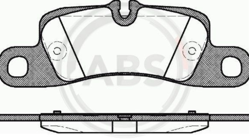 Set placute frana,frana disc puntea spate (37725 ABS) PORSCHE