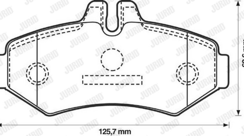 Set placute frana,frana disc puntea spate (571950J JURID) MERCEDES-BENZ,PUCH,VW