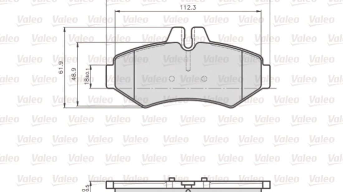 Set placute frana,frana disc puntea spate (872021 VALEO) MERCEDES-BENZ,VW