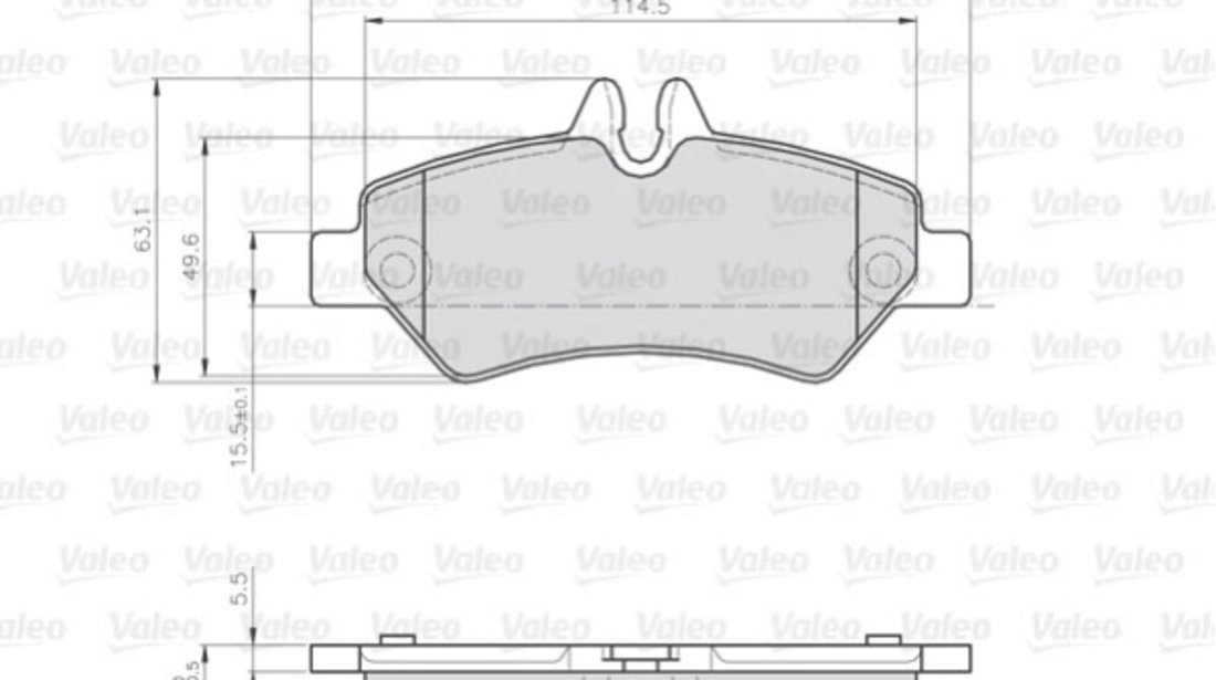 Set placute frana,frana disc puntea spate (872190 VALEO) MERCEDES-BENZ,VW