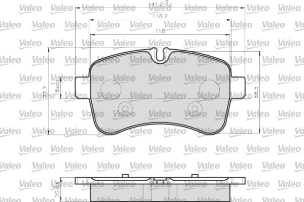 Set placute frana,frana disc puntea spate (872232 VALEO) IVECO