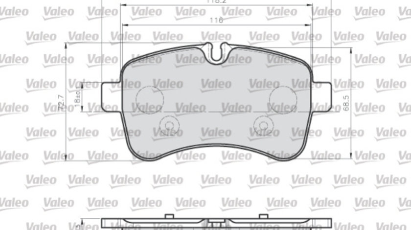 Set placute frana,frana disc puntea spate (872232 VALEO) IVECO