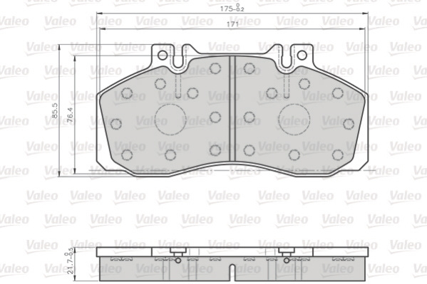 Set placute frana,frana disc puntea spate (872835 VALEO) MERCEDES-BENZ