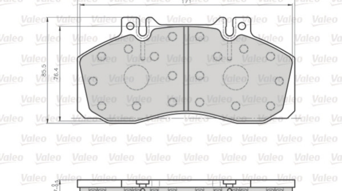 Set placute frana,frana disc puntea spate (872835 VALEO) MERCEDES-BENZ