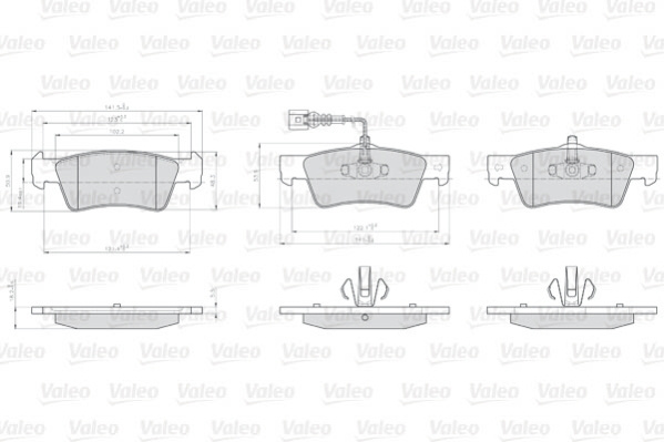 Set placute frana,frana disc puntea spate (873367 VALEO) VW