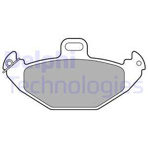 Set placute frana,frana disc puntea spate (LP1252 DELPHI) RENAULT