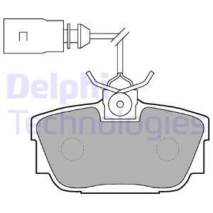 Set placute frana,frana disc puntea spate (LP1541 DELPHI) VW