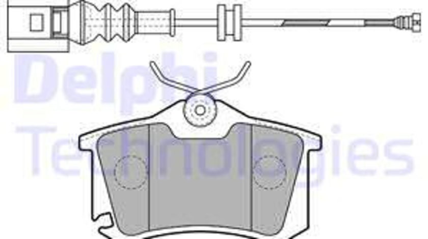 Set placute frana,frana disc puntea spate (LP1815 DELPHI) AUDI,SEAT,SKODA,VW