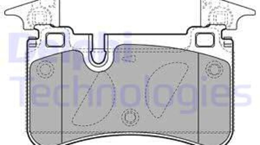 Set placute frana,frana disc puntea spate (LP2151 DELPHI) MERCEDES-BENZ