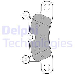 Set placute frana,frana disc puntea spate (LP2233 DELPHI) PORSCHE,VW