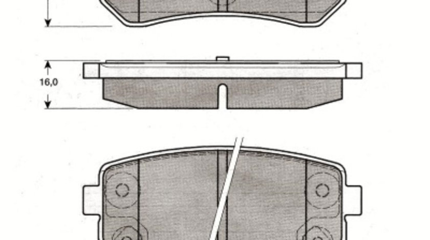 Set placute frana,frana disc puntea spate (MT458 MTR) HYUNDAI,HYUNDAI (BEIJING),KIA,KIA (DYK)