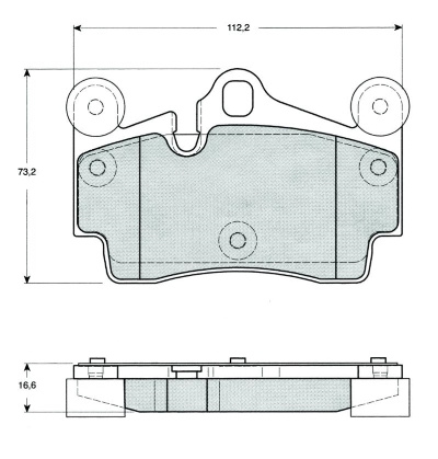 Set placute frana,frana disc puntea spate (MT470 MTR) AUDI,PORSCHE,VW