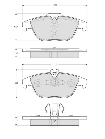 Set placute frana,frana disc puntea spate (MT506 MTR) MERCEDES-BENZ