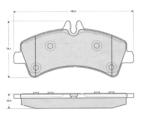 Set placute frana,frana disc puntea spate (MT524 MTR) MERCEDES-BENZ,VW