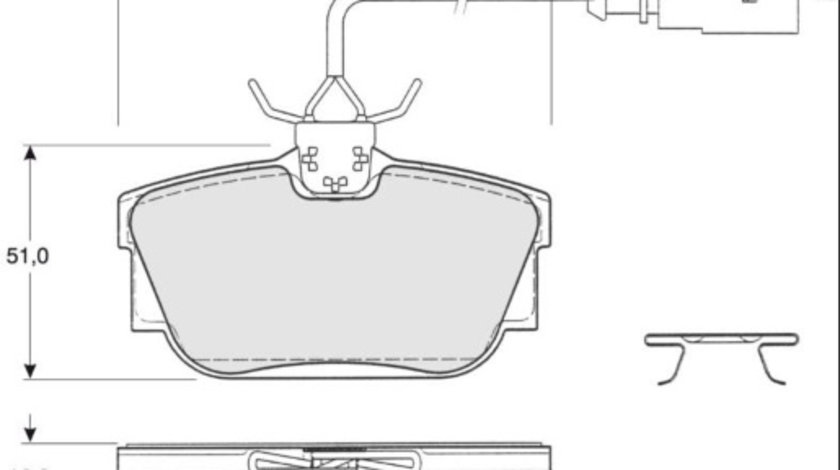 Set placute frana,frana disc puntea spate (MT532 MTR) FORD,SEAT,VW