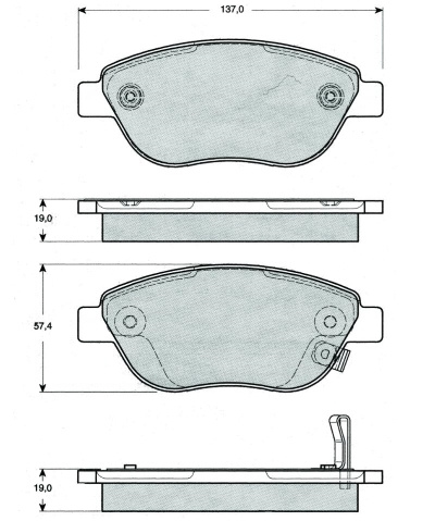 Set placute frana,frana disc puntea spate (MT589 MTR) FIAT,OPEL,VAUXHALL