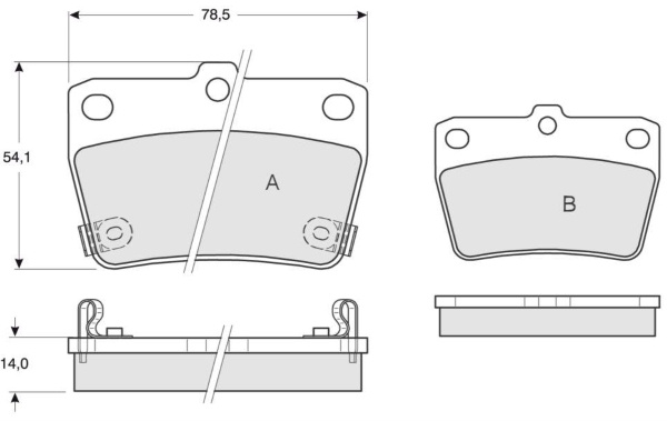 Set placute frana,frana disc puntea spate (MT614 MTR) TOYOTA
