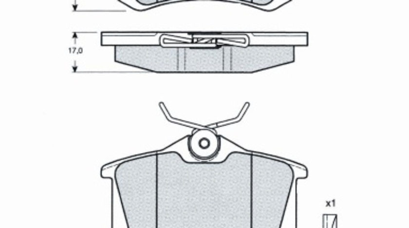 Set placute frana,frana disc puntea spate (MT622 MTR) SEAT,SKODA,VW