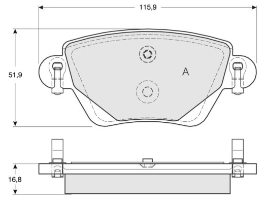 Set placute frana,frana disc puntea spate (MT632 MTR) FORD,JAGUAR,RENAULT