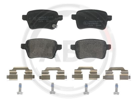 Set placute frana,frana disc puntea spate (P23156 ABS) FIAT,FIAT (GAC)