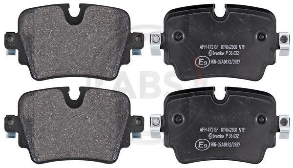 Set placute frana,frana disc puntea spate (P36032 ABS) JAGUAR