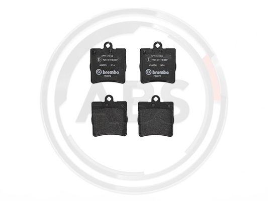 Set placute frana,frana disc puntea spate (P50072 ABS) MERCEDES-BENZ