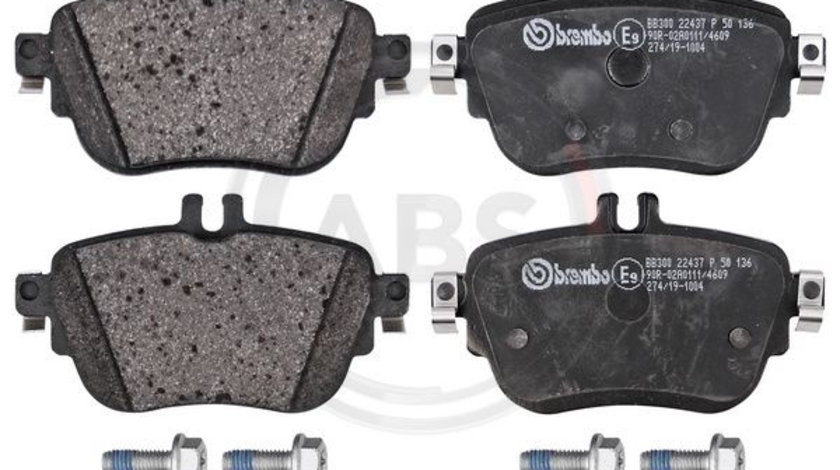 Set placute frana,frana disc puntea spate (P50136 ABS) MERCEDES-BENZ,MERCEDES-BENZ (BBDC)