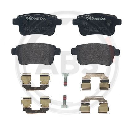 Set placute frana,frana disc puntea spate (P68043 ABS) RENAULT