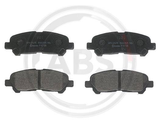 Set placute frana,frana disc puntea spate (P83138 ABS) TOYOTA,TOYOTA (GAC)