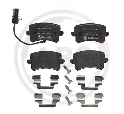 Set placute frana,frana disc puntea spate (P85142 ABS) AUDI