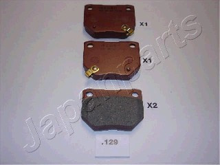 Set placute frana,frana disc puntea spate (PP129AF JAPANPARTS) NISSAN