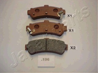 Set placute frana,frana disc puntea spate (PP196AF JAPANPARTS) NISSAN