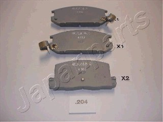 Set placute frana,frana disc puntea spate (PP204AF JAPANPARTS) TOYOTA