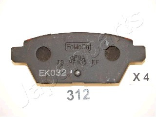 Set placute frana,frana disc puntea spate (PP312AF JAPANPARTS) MAZDA
