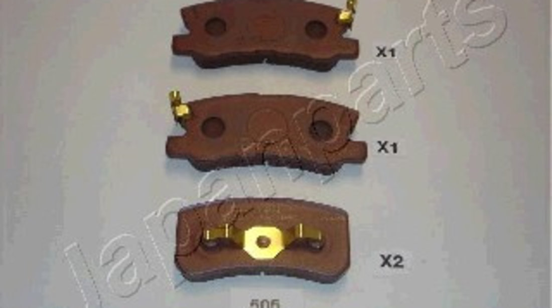 Set placute frana,frana disc puntea spate (PP505AF JAPANPARTS) CHRYSLER,Citroen,DODGE,JEEP,LANCIA,MITSUBISHI,PEUGEOT