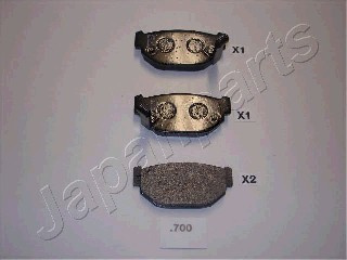 Set placute frana,frana disc puntea spate (PP700AF JAPANPARTS) SUBARU