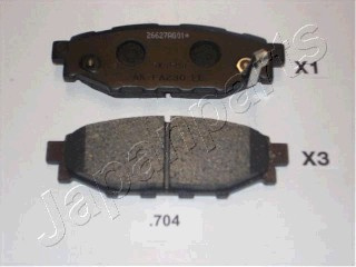 Set placute frana,frana disc puntea spate (PP704AF JAPANPARTS) SUBARU
