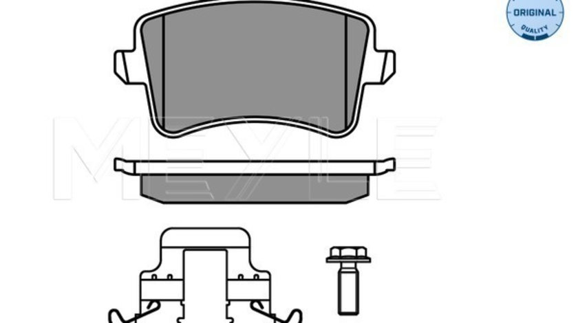 Set placute frana,frana disc puntea spate (0252460617K1 MEYLE) AUDI,AUDI (FAW)