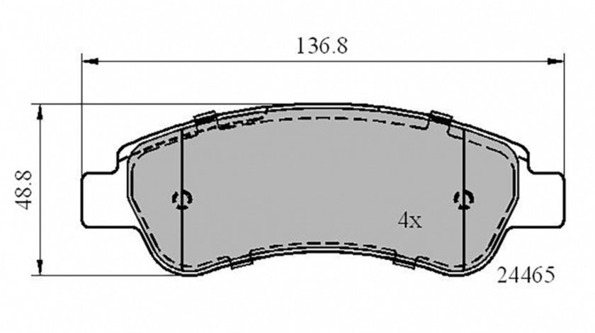 Set placute frana,frana disc puntea spate (VKBP90045 SKF) Citroen,FIAT,PEUGEOT