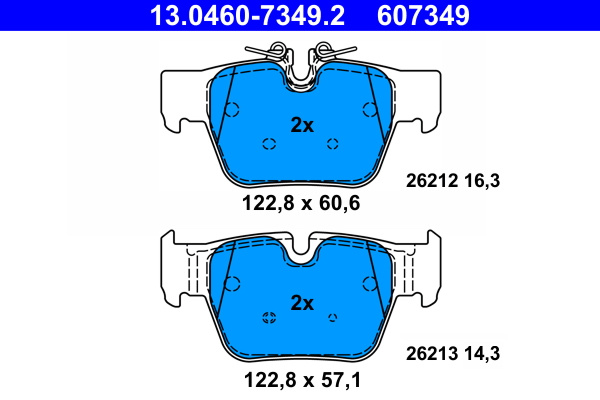Set placute frana,frana disc puntea spate (13046073492 ATE) BMW,MINI