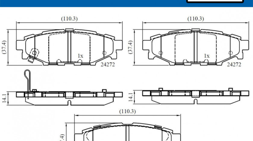 Set placute frana,frana disc puntea spate (VKBP90357A SKF) SUBARU,TOYOTA